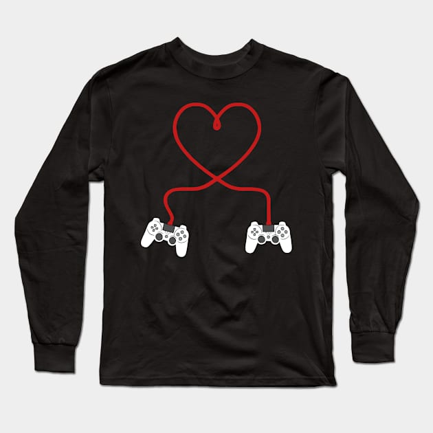 Game Lover Valentines Day Long Sleeve T-Shirt by monolusi